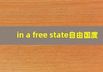 in a free state自由国度